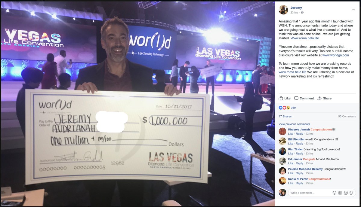 Direct_Selling's tweet photo. 1/ Publicly traded ( $WRMT ) #NetworkMarketing / #MLM company #WorldGN cardboard income claim checks at convention?

https://t.co/9lrlfpnuE5 https://t.co/8eIDdm4cyC