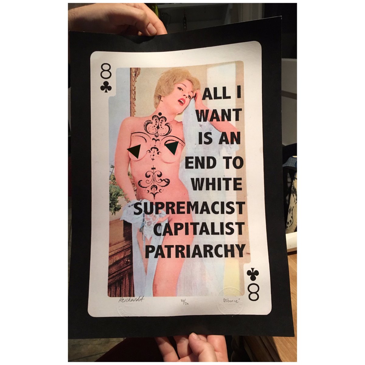 Lunardeception's tweet photo. stoked to get one of these limited #art #prints from @carriereichardt and #BobOsborne. All I really want for #Christmas is.... 
#supremacy https://t.co/o05fh5b9Bo