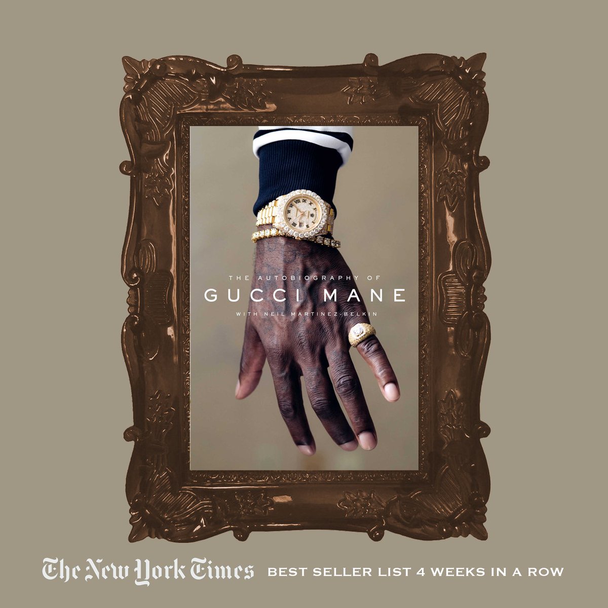 Best sellers list 4 weeks in a row #TheAutobiographyOfGuccimane