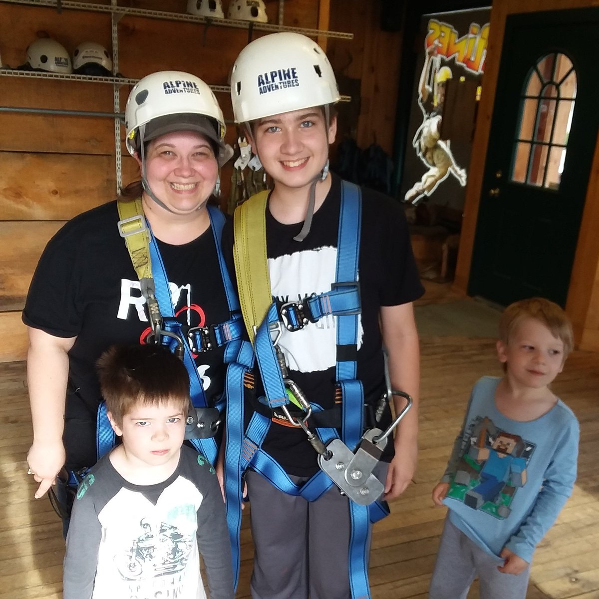 MakeTheWorldBtr's tweet photo. How cool is my mom @krmayer27 ?! She's VERY afraid of heights yet still went zip lining w/me! Time spent in nature is NEVER wasted! Family is priceless! OH we had our #ISF water bottles too! https://t.co/Ha8Iy2yVdE