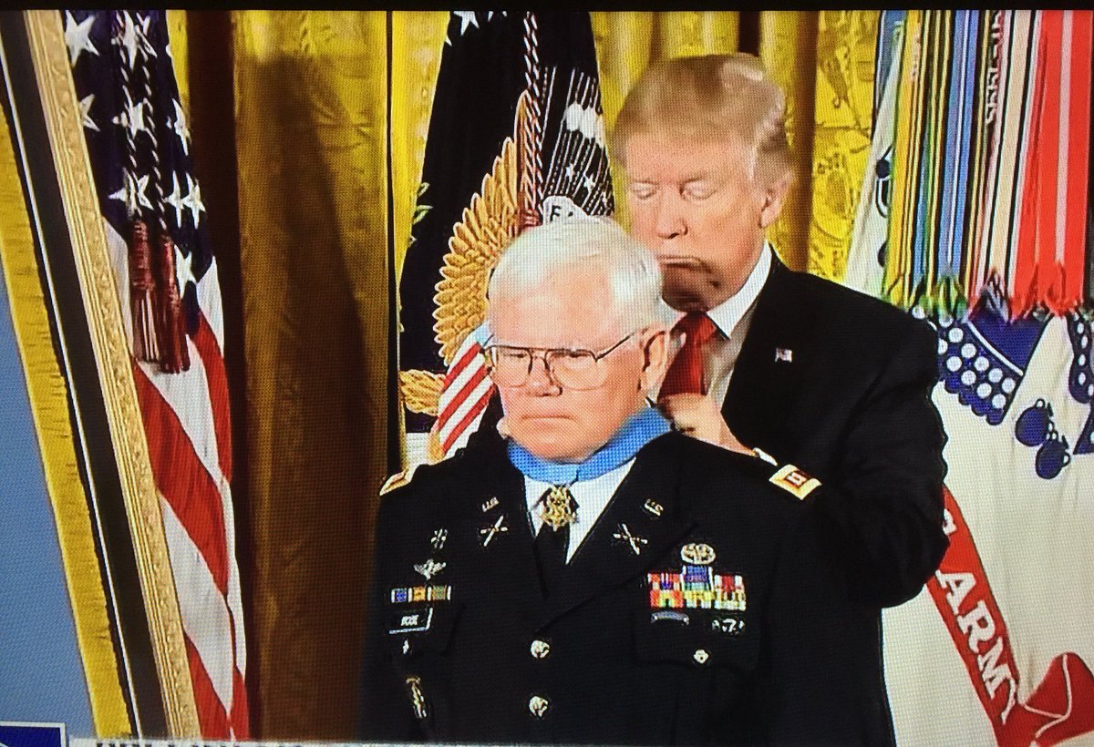 CorinnePulitzer's tweet photo. While reporting on today’s #MedalOfHonor presentation @ShepNewsTeam called the recipient #GaryRose, Michael! Mistakes happen! @FoxNews https://t.co/4tM6xyOjbo