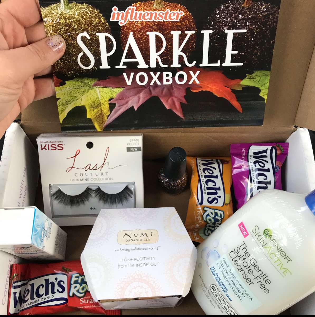 Received this box of goodies in the mail from <a href="/influenster/">Influenster</a>. I get to try these products for free, in exchange for my opinion. Made my day!