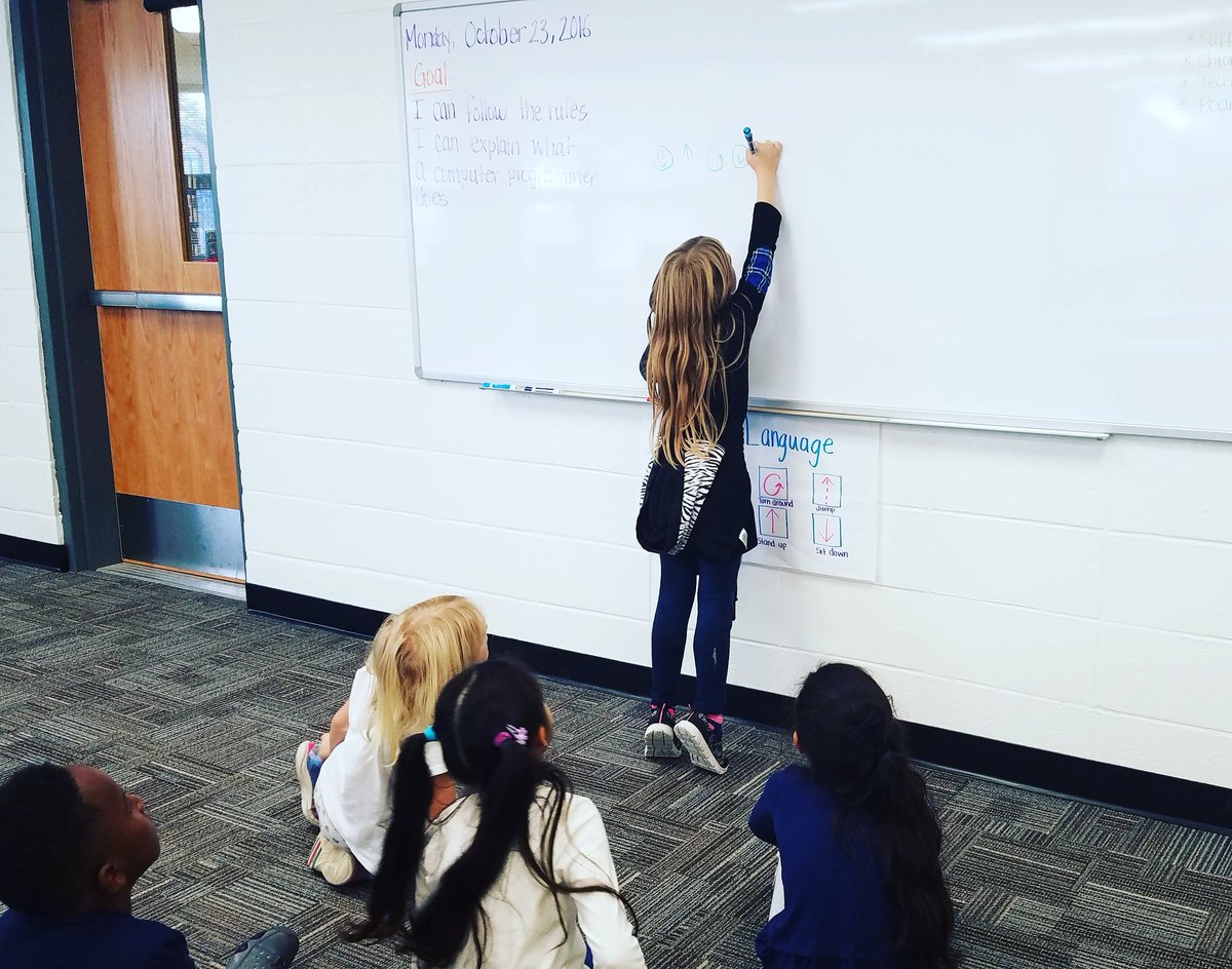 MergnerMTPS's tweet image. Love letting my Ss lead! #littleprogrammer #STEM #unplugged #firstgrade