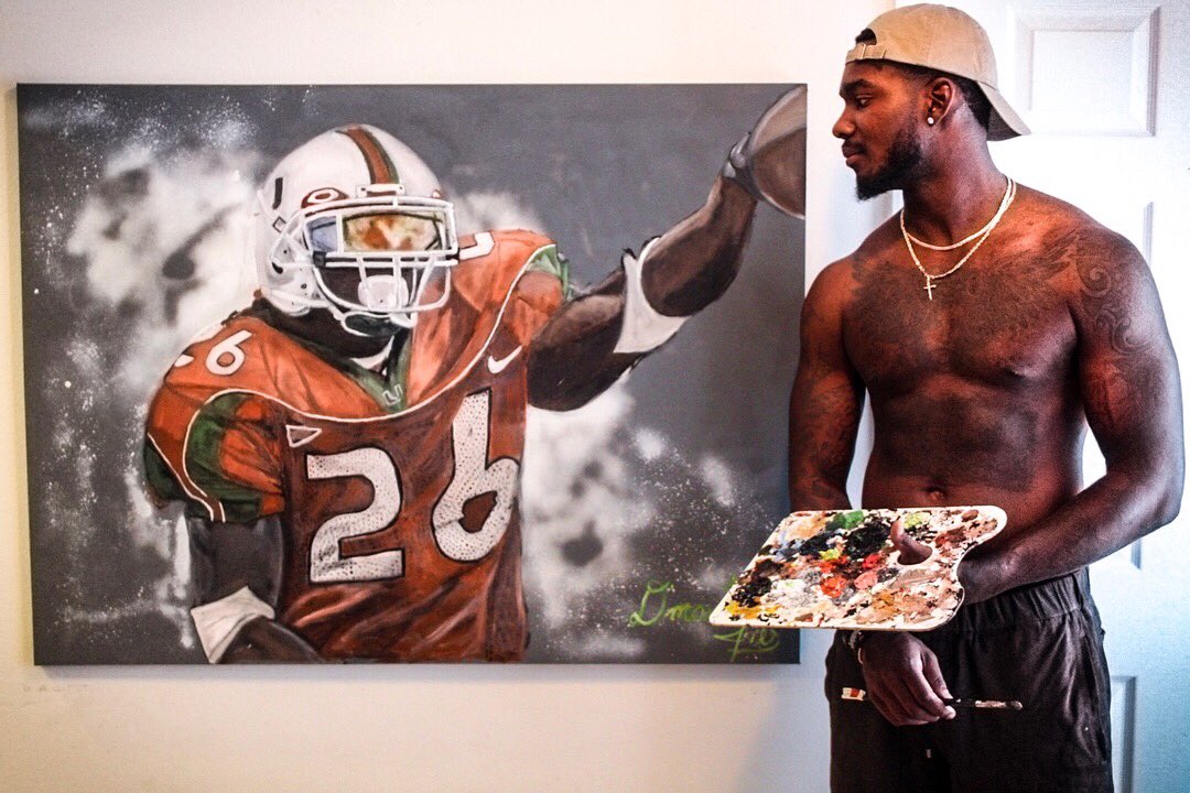 Dmaurijones_'s tweet photo. Sean Taylor 🔴Limited Edition🔵[Masterpiece]. I was inspired by the passion and the love he had for the game! #dmaurijonesart https://t.co/mTRDDrGREy