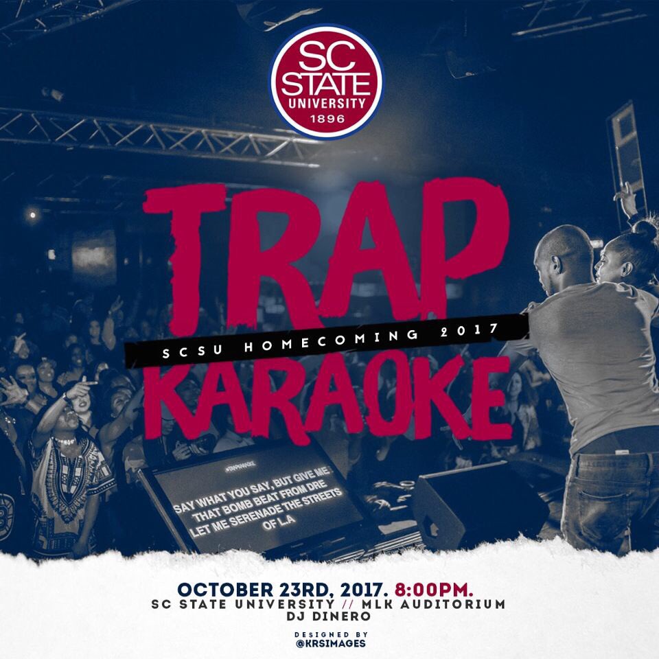 SCSUCAB's tweet photo. Tonight #SCSU ••• Student College ID Required For Entry | #TrapKaraoke 🏚 ------ Can You Finish The Lyrics?•• Doors Open At 7pm 🏚 https://t.co/cOMxsweiXs