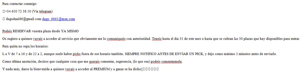 DagoITF's tweet photo. buenas, os dejo un comunicado que he realizado en el canal free
sobre mi nuevo servició PREMIUM. TENÉIS LAS PLAZAS YA ABIERTAS😉 https://t.co/IGqmS3lZCI