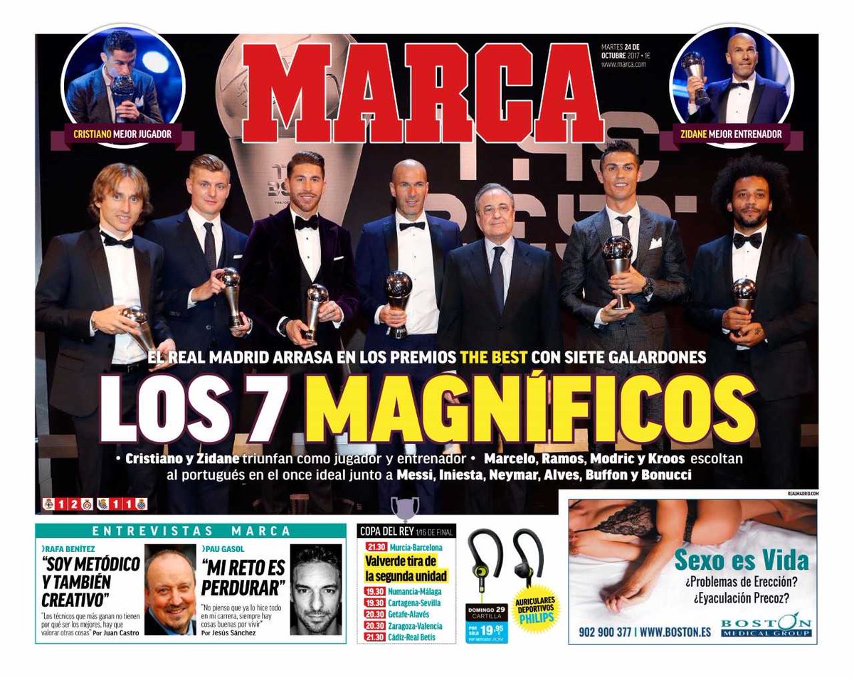 marca's tweet photo. #LaPortada Los 7 Magníficos #TheBest https://t.co/BeaQ6MV30Z
