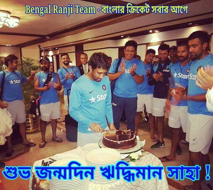 BengalRanjiTeam's tweet photo. Wishing a Very Happy Birthday to @Wriddhipops!  Many Many Happy Returns of the Day! Keep Playing Like this! You're the BEST! @CabCricket https://t.co/WaF7DY95ss