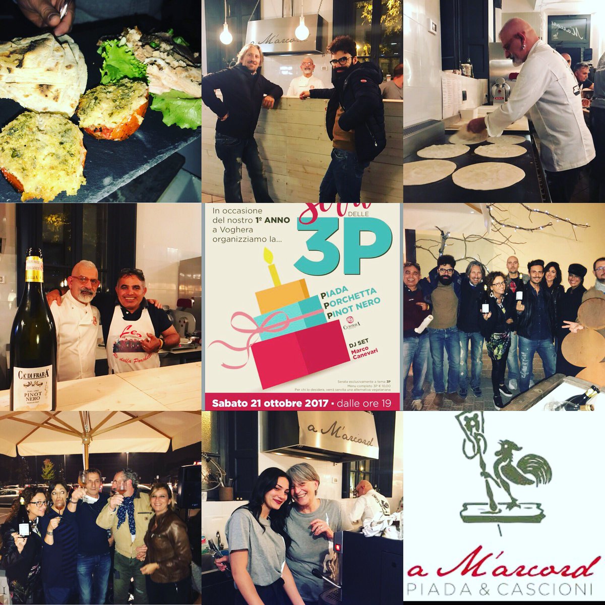 cadifrara's tweet photo. La serata delle #3P all’ #Amarcord di #voghera è stata un successo #piada #porchetta #pinotnero || #cadifrara #belloberebene 🍷 https://t.co/9f8kDXl1kG