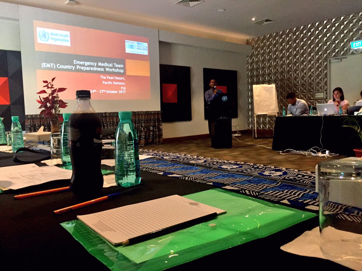 VFRfiji's tweet photo. #FEMAT #Fiji Emergency Medical Team country preparedness workshop in Pacific Harbor #DisasterMedical #TeamFiji https://t.co/Iek8QfcHqY