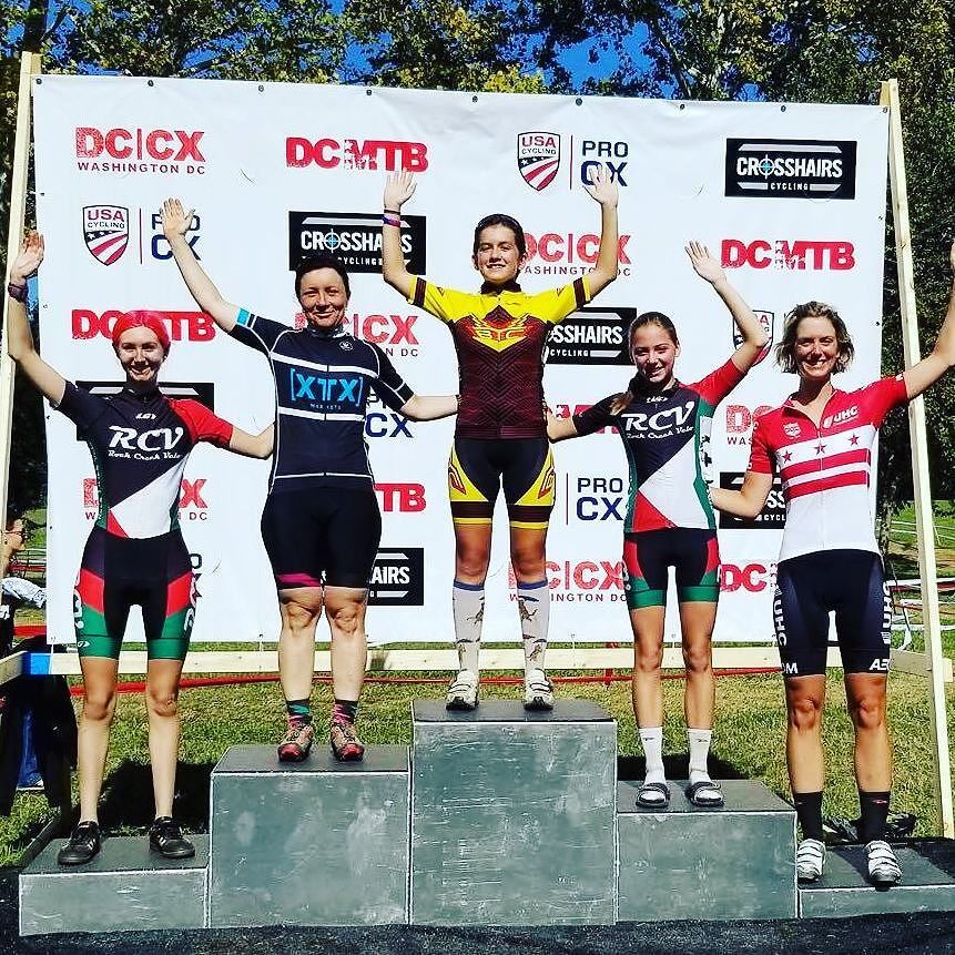 NatCapVeloClub's tweet photo. @melkell2 took the 5th step at #dccx day 2, 🙀 🙀 🙀 🙀 ladies. Congrats! https://t.co/esOJ0Sw7id