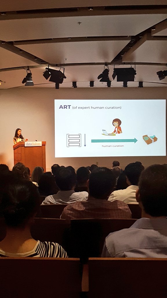 BerkeleyISchool's tweet photo. "Iteration is key to data science" - Hoda Eydgahi making the case for full stack data scientists (@stitchfix they do it all!) #DataDialogs https://t.co/LX4JY9GJbx