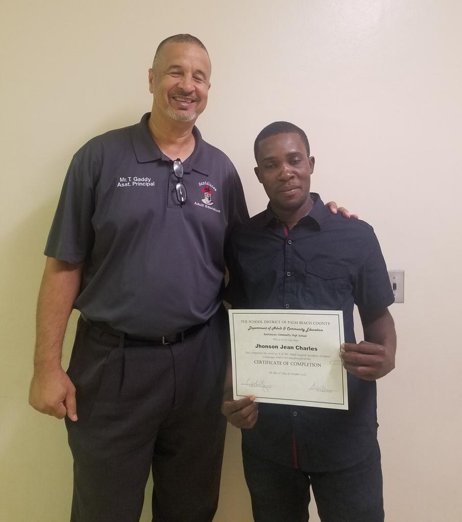 SantaAdultEd's tweet photo. Celebrating perfect attendance and progress! @Carolina_Blue21 @SantaAdultEd @Prin_Robinson @ACEofPBC https://t.co/e01hOyBeQw