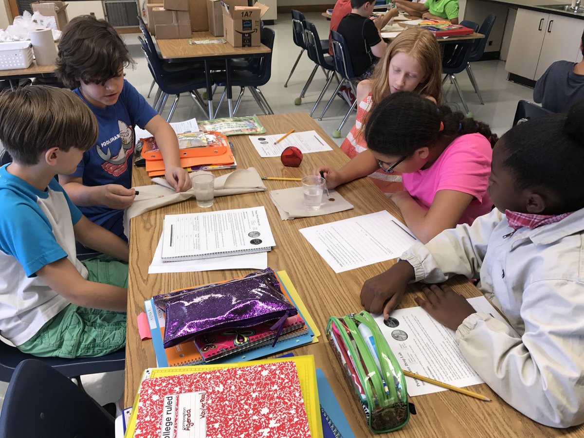 Students learned surface tension through penny lab! #STEM #engagedlearners