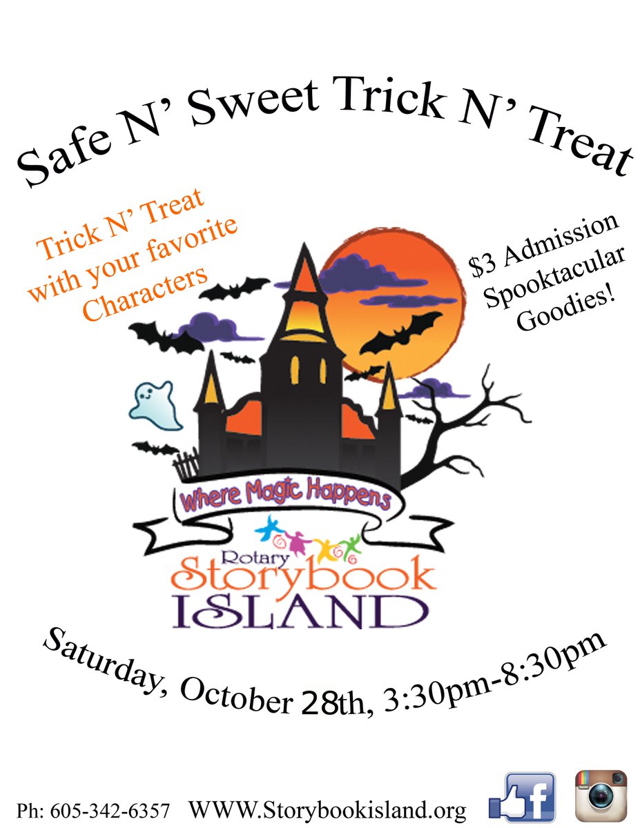 StorybookIsland's tweet photo. We are just 5 days from this years Safe N' Sweet Trick N' Treat. Admission is $3 per person. Cash and credit card accepted https://t.co/anxsUw4ZbO