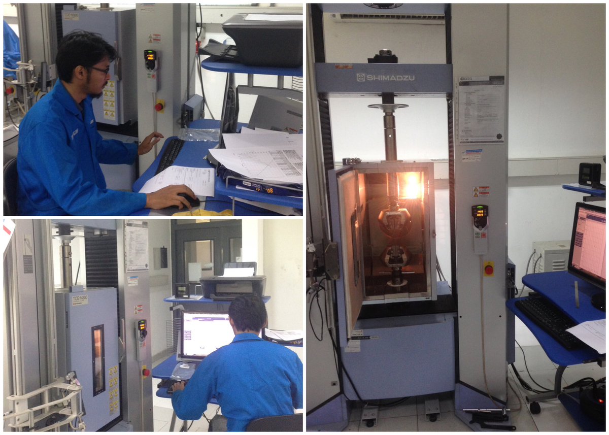 polimer_bppt's tweet image. Witness dari PT. Dharma Controcable uji separating load menggunakan universal testing machine dan chamber #pengujian #laboratory