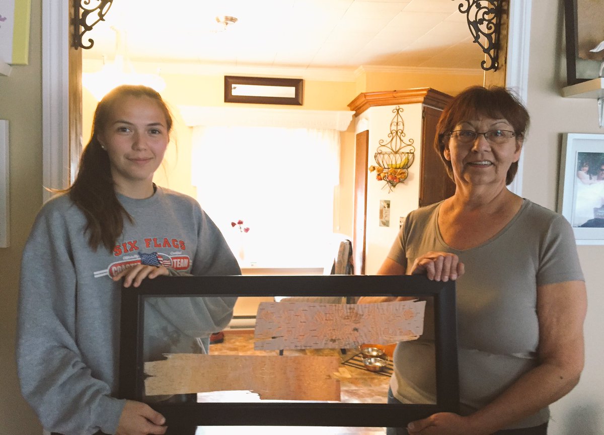 Me and my gramma.           #birchbark #bitings #algonquin #art #KitiganZibi