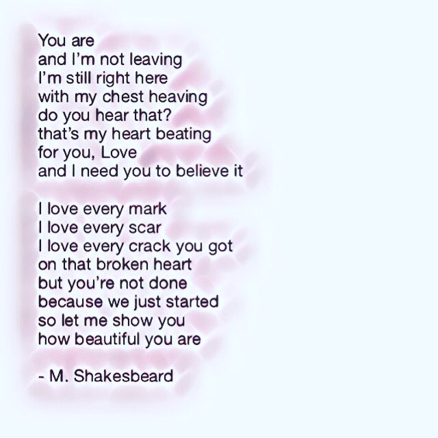 m_shakesbeard's tweet photo. Love ALL the pieces - from #EveryLittlePiece #poetry #lyrics #music #songwriting #writer #love #lovesong #words #beauty #shakesbeard https://t.co/1Jwk3CDAsW