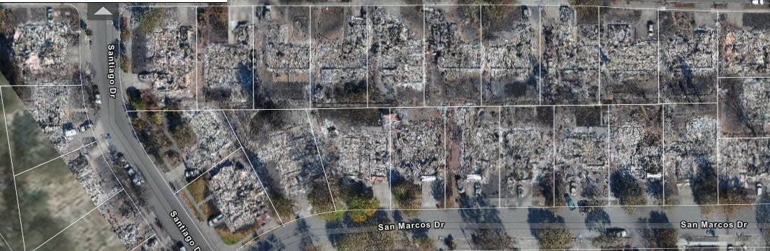DisasterFund4LE's tweet photo. Post-fire imagery conveys devastation of wildfires. Many Sonoma Sheriff's deputies &amp; their families lost homes too. https://t.co/secreiR2Hk https://t.co/F4XlPgKAPt