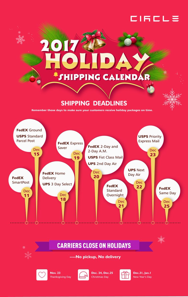 us_circle's tweet image. 7 Holiday Season Shipping Tips e-sellers Need to Know! Save the holiday shipping calendar to your desktop. blog.circle.us/index.php/2017…