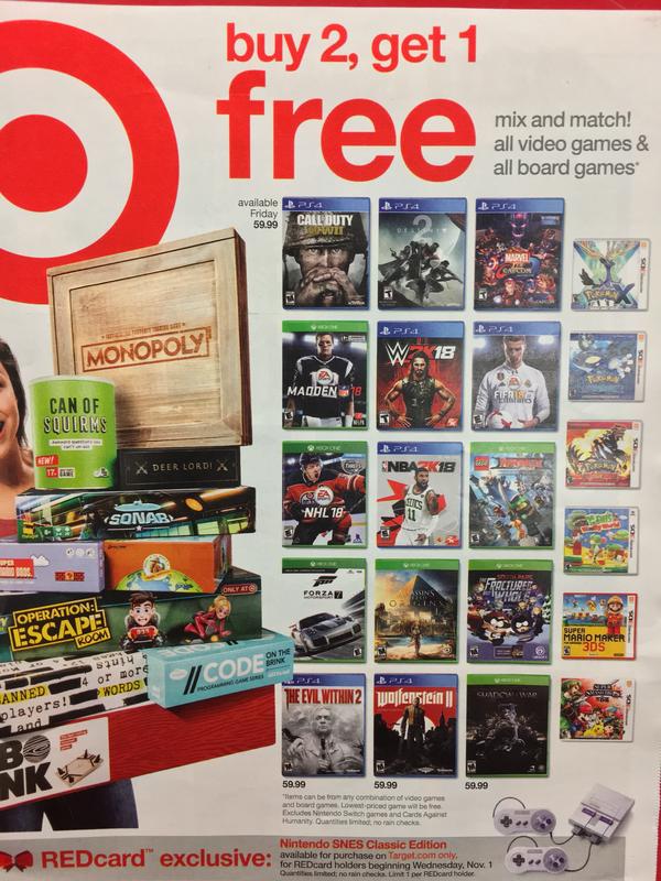 target buy 2 get 1 free video games