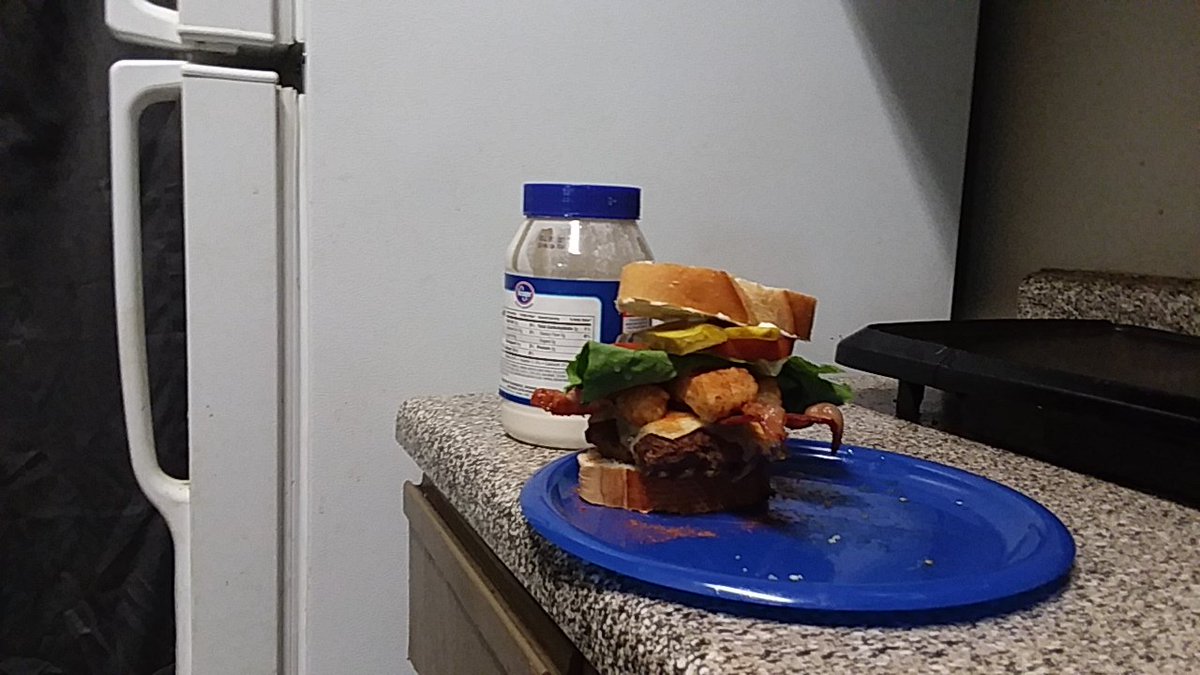 This is a manly burger