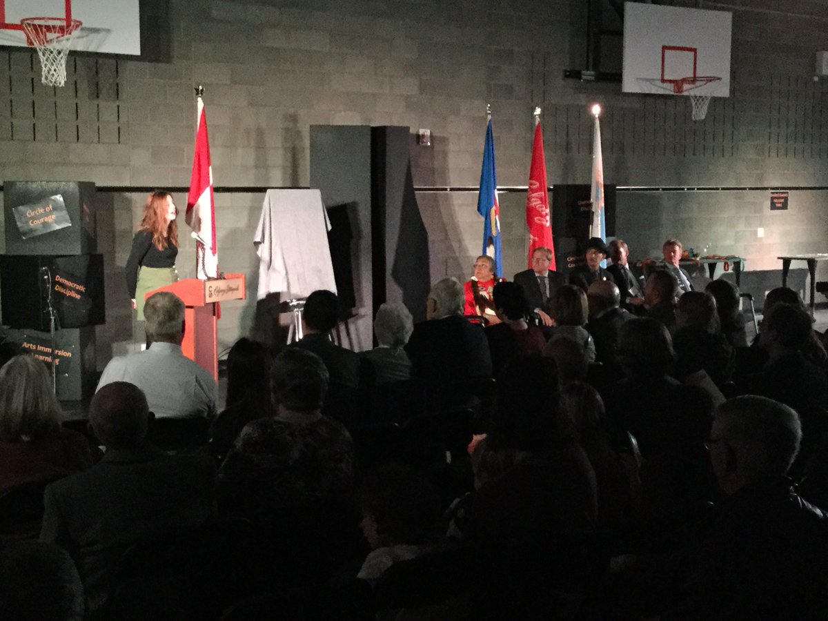 CalgaryArtsAcad's tweet photo. @CalgaryArtsAcad alumni speaking about her experiences at our school https://t.co/cX3EaurRda