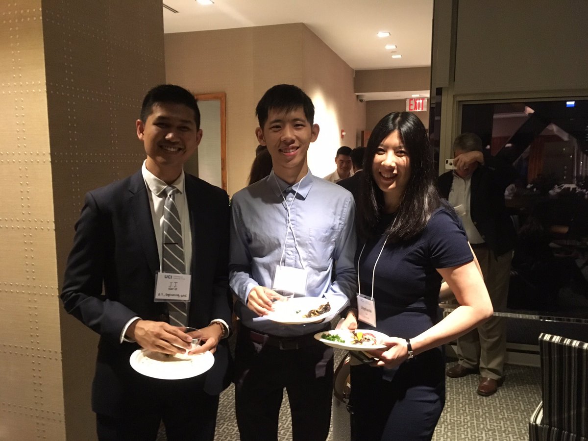 Dean Papaefthymiou in good company at our NYC alumni event tonight. Thank you ICS alums for coming out! With <a href="/UCIEngineering/">UCI Engineering</a>