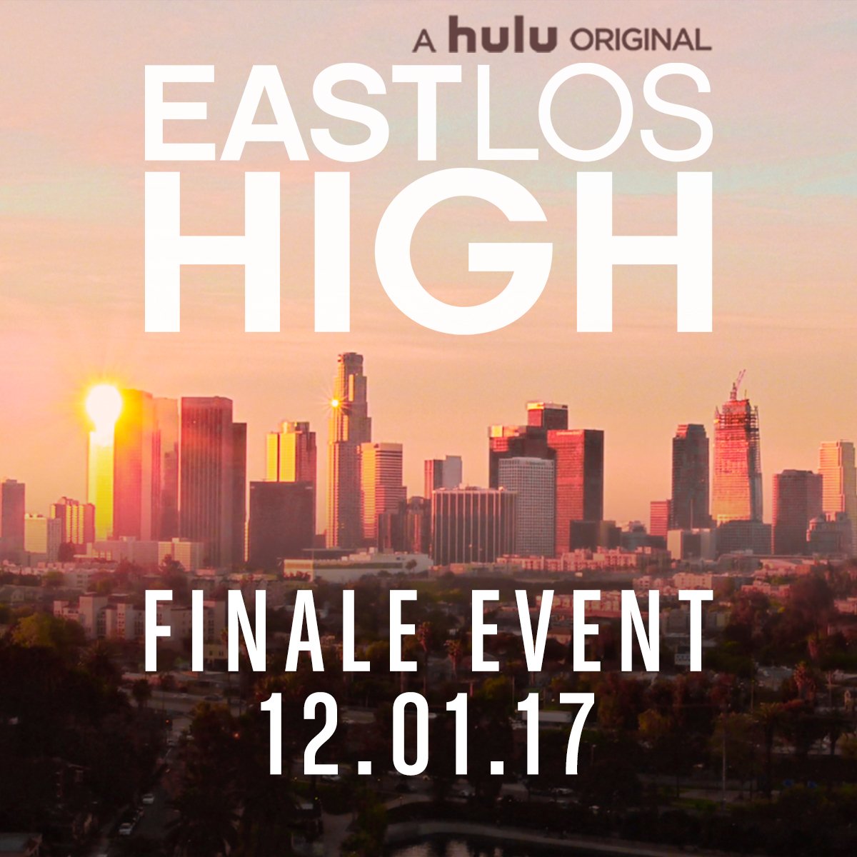 EastLosHighShow's tweet photo. In case you haven't been paying attention, the #EastLosFinale is around the corner! December 1, 2017 only on @hulu. https://t.co/Sa2TR3KGiL