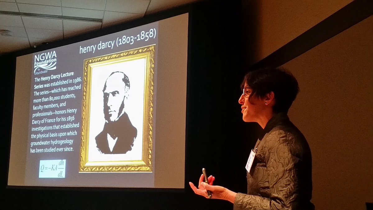 GSAHydrogeology's tweet photo. Front row seats for the @ngwatweets Darcy Lecture!  Great talk, @KaminiSingha!  #GSA2017 https://t.co/TXtPIBvPHE