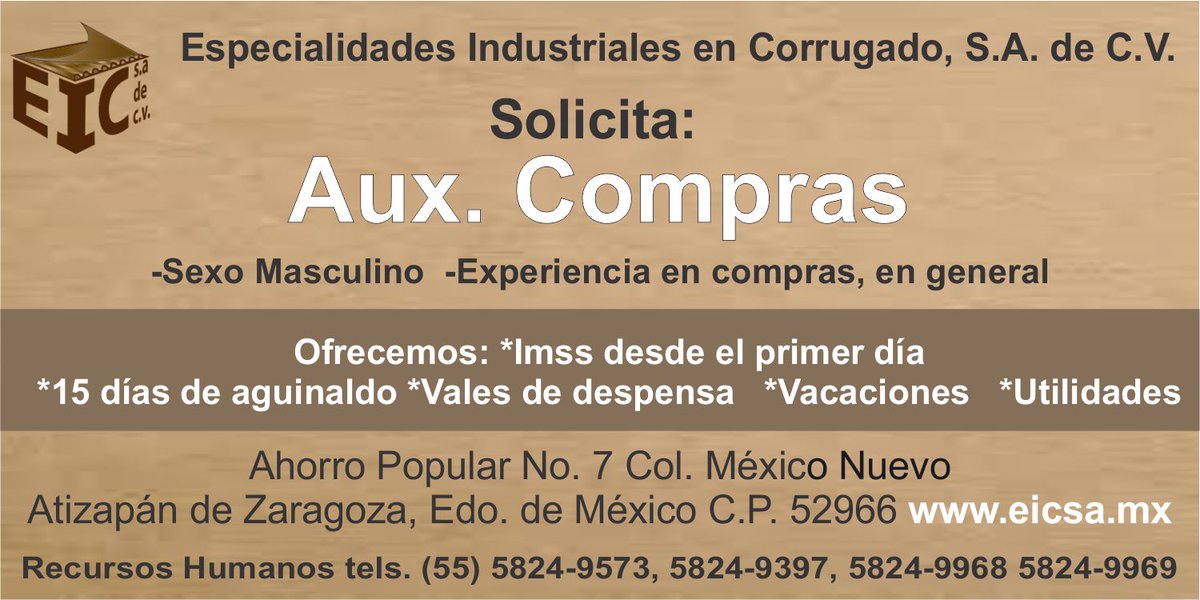 Te invitamos a formar parte de nuestra familia laboral, te ofrecemos un agradable ambiente de trabajo #ZonaAtizapán
 #AuxiliarDeCompras