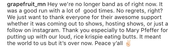 grapefruitMN's tweet photo. Peace out✌🏻 https://t.co/jygZ1HUSJO
