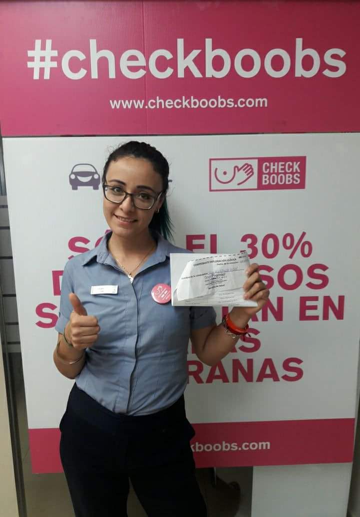 SissyLeal's tweet photo. yo ya me hice el #checkboobs . y tu?  la detección temprana salva vidas https://t.co/cjPoP98wqT