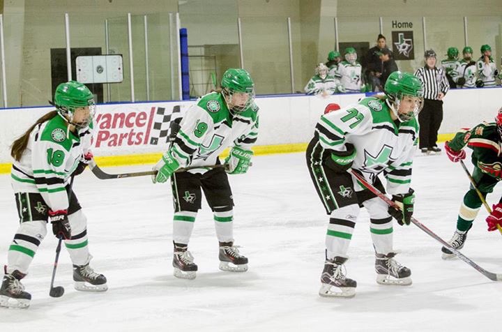 BellaDerouen's tweet photo. We won against the #HoustonWilds this past weekend 6-1! Great game! #GoStars #DallasStarsElite https://t.co/stAp096yg6