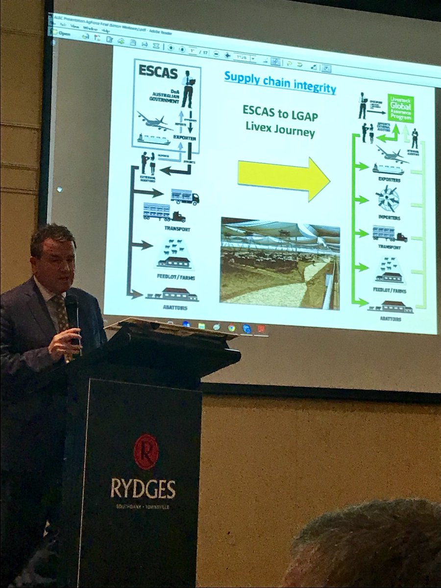 emily_duncanson's tweet photo. Supply chain #integrity on the agenda @  #liveexportforum ‘LGAP to better address traceability’ @Aglive02 #integripro @AustLiveExports https://t.co/S4RD4PzwrC