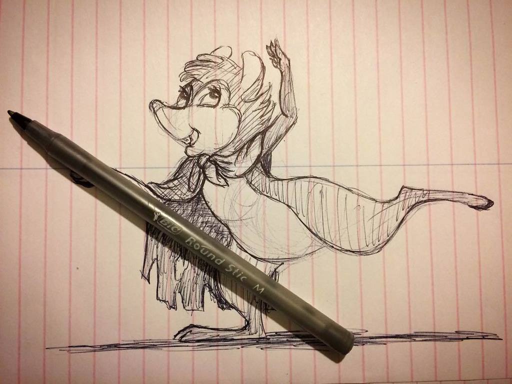 AaronLaShomb's tweet photo. #inktober day 18. #ballpointpen #drawing on #linedpaper for #inktober2017 #mrsbrisby #thepenismightier #animationa… https://t.co/2vd6J6EqKd https://t.co/VcOGJokG3l