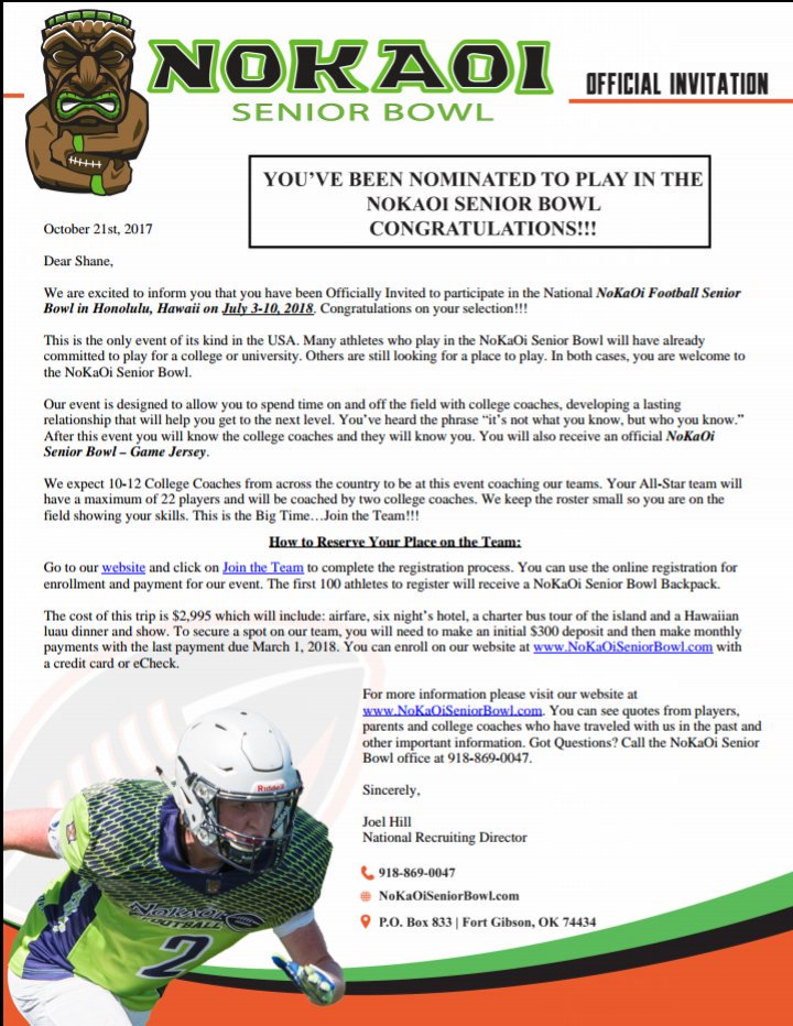Blessed to be invited to the Nakaoi senior bowl <a href="/NoKaOiSrBowl/">NoKaOi Senior Bowl🏈</a>