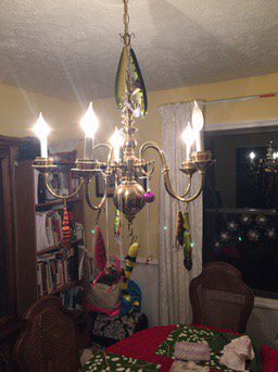 SouthernSkyOD's tweet photo. Can’t figure out why my wife was upset with the new light fixture #baitstorage https://t.co/e8H1EU6GBu