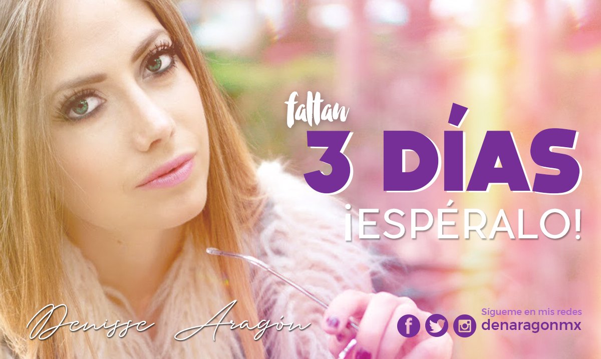 DenAragonMx's tweet photo. Sólo faltan 3 días para el estreno de mi nuevo video. COMPARTAN y estén atentos a mis redes sociales … #nuevovideo #TalentoCmedia #artista https://t.co/Vo8jmb2ajd