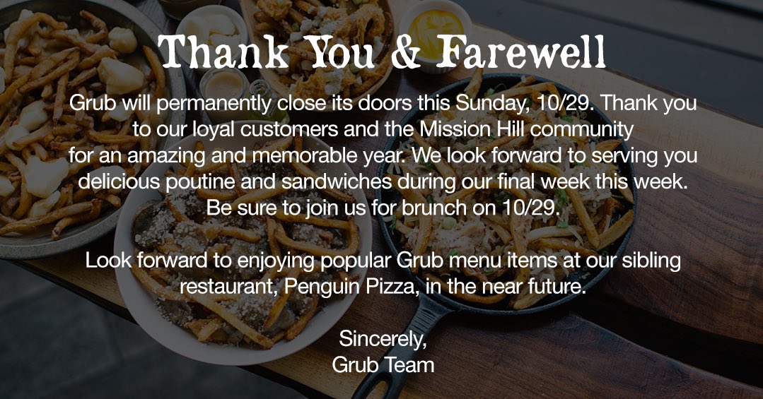 Grub_Boston's tweet photo. Come in for our final week! #poutine #bostonfood https://t.co/ANnri4hsjK