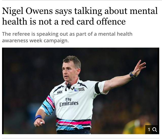 mymusclemind's tweet photo. MENTAL HEALTH IS NOT A RED CARD OFFENCE #mentalhealth #mensmentalhealth #mentalhealthawareness #strengthnotstigma @Nigelrefowens https://t.co/aNgM9grZeZ