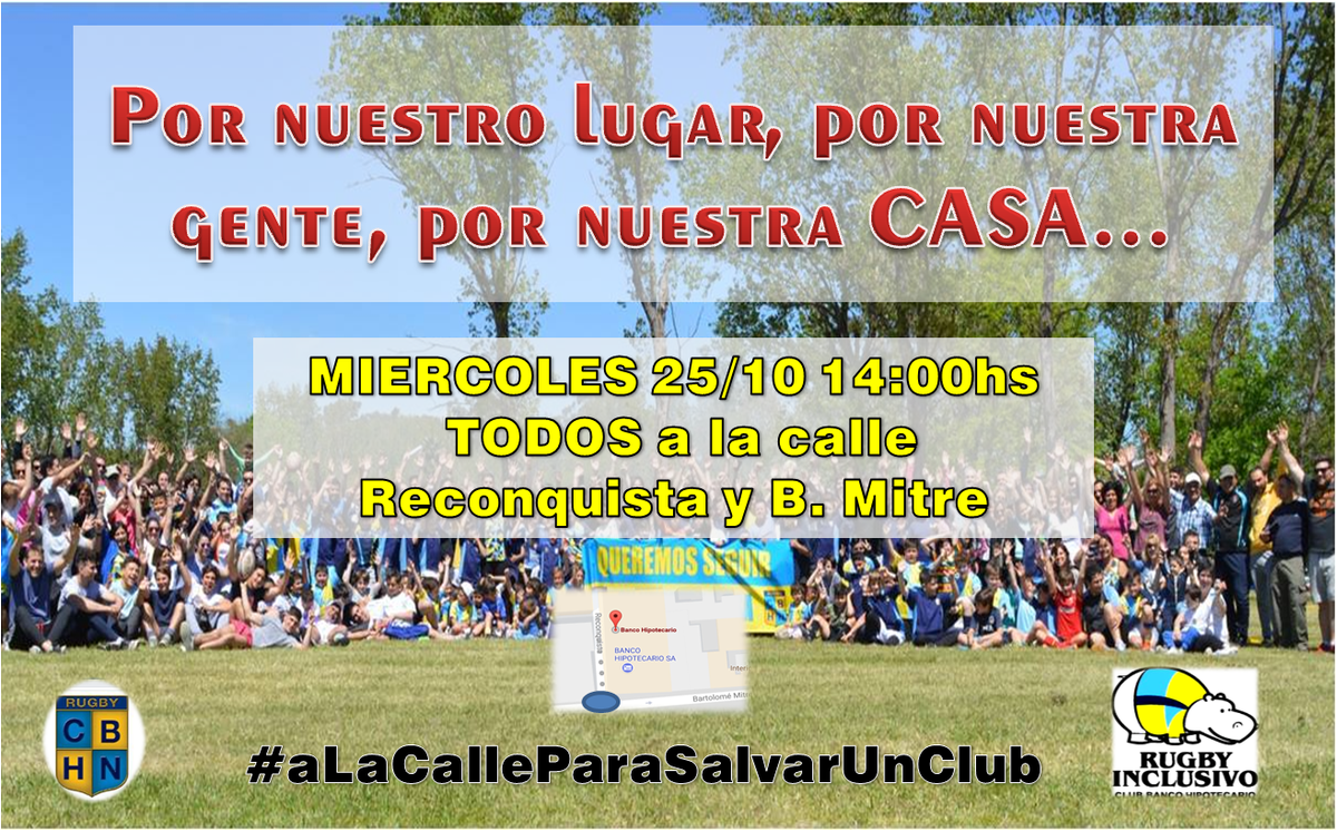 Explíquenle a nuestros hijos que van a hacer con su lugar. <a href="/BcoHipotecario/">Banco Hipotecario</a> #cpbhn #ungritoparasalvarunclub #alacalleparasalvarunclub 25/10