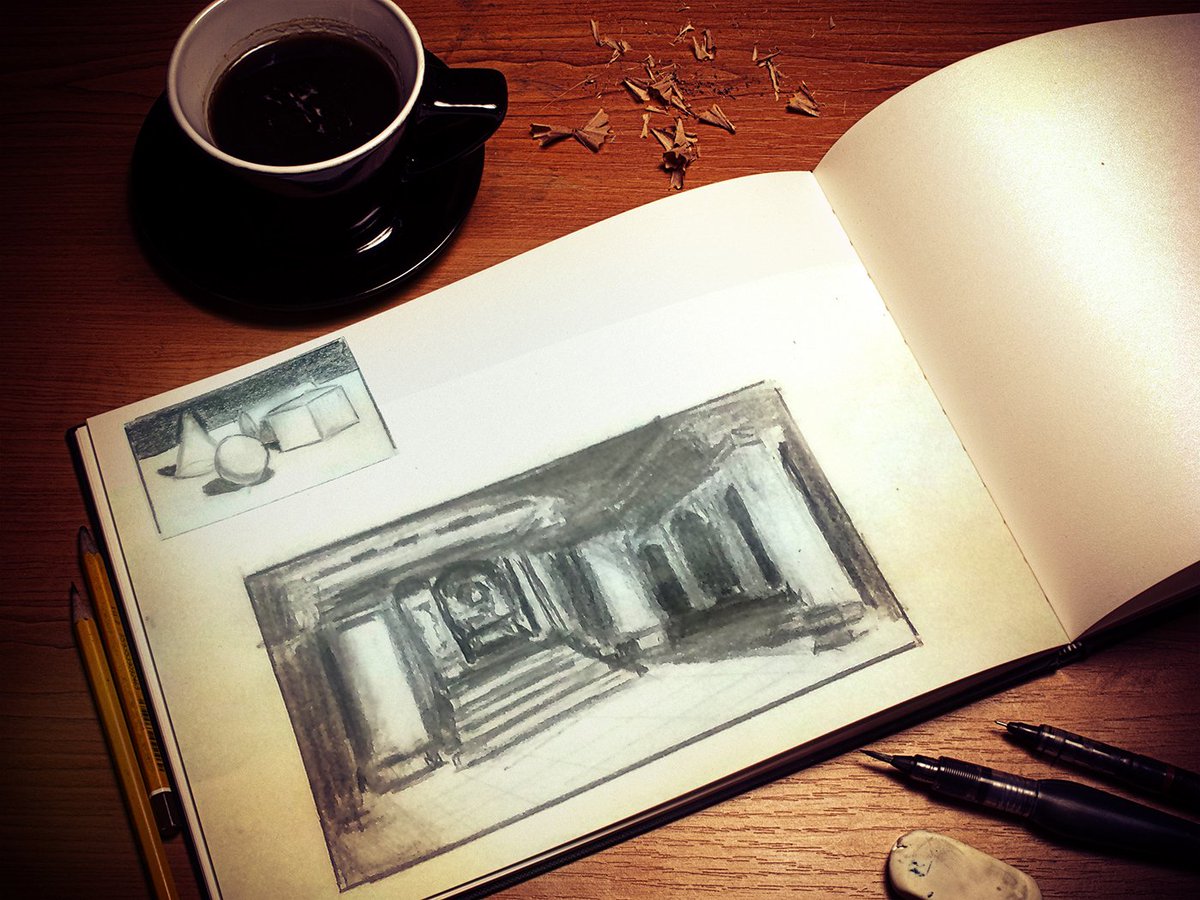 SalomaaMohsen's tweet photo. Quick Sketch 29
Study environment lighting 5
#frontlighting
#day23
#inktober2017day23 #inktober
#inktober2017 #ink #drawingsketch https://t.co/rPuh9bfY0a