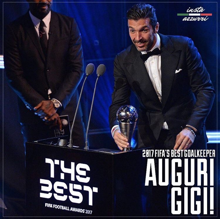 TDOT_Italians's tweet photo. Congratulations to Gianluigi Buffon, FIFA Football Awards #TheBest Goalkeeper of 2017! 👏👏👏🏳🏴 https://t.co/itdgHV2hDw