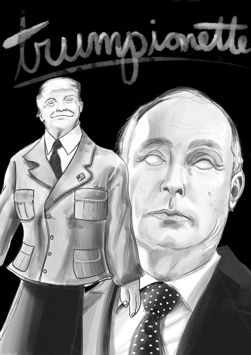 MrMorrone's tweet photo. #Inktober #inktober2017 Day 23. #Trump #Putin #PutinItInTrump #Marionette #Trumpionette https://t.co/G8033z89qM