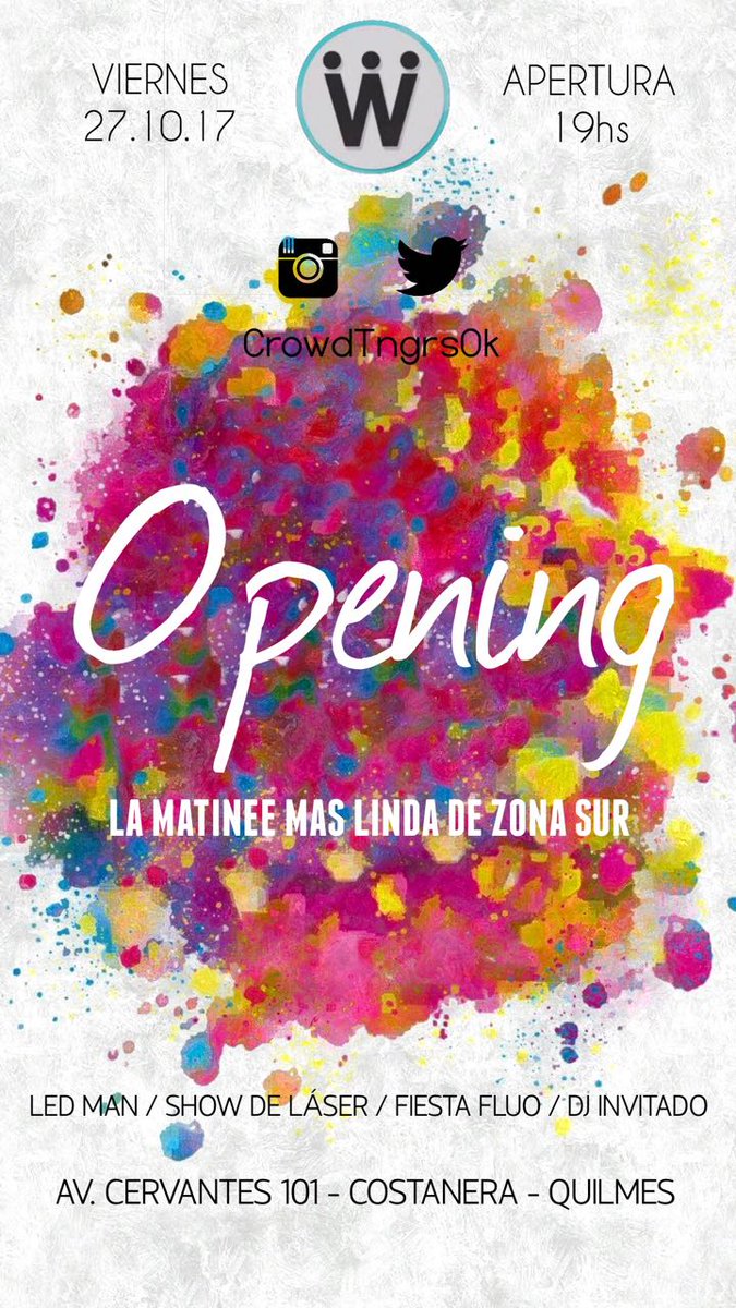Agusqac04's tweet photo. 💥 *Faltan solo 4 dias* 💥
Apertura de #CrowdTngrs La matine mas linda 💣
•Anticipadas - $150 🎫
Pedime la tuya, no te la podes perder https://t.co/dLhr9ftou6