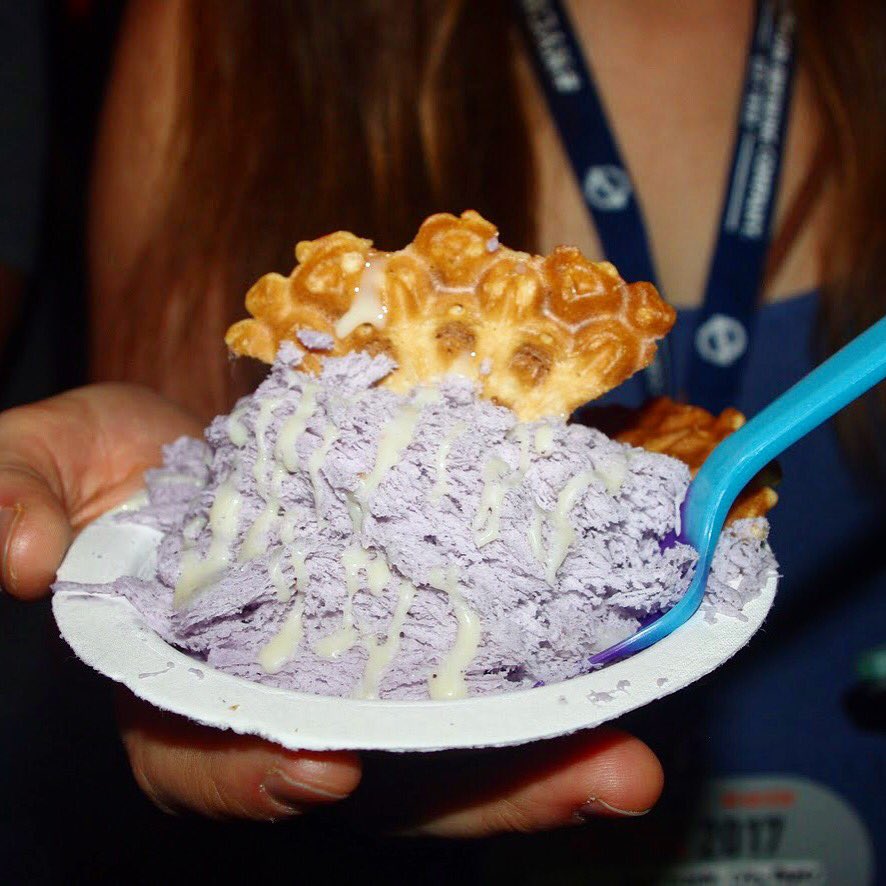 We've never had blueberry shaved cream before, but I hope we get to again. #NYCWFF #spooncofc