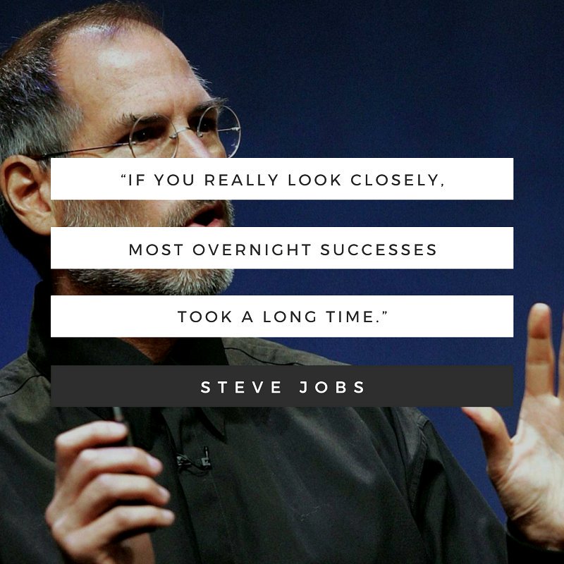 PPLUShouldKnow's tweet photo. Put the time in and remain patient... it will come 😉! #QuoteUShouldKnow #SteveJobs https://t.co/6tNKyADXoD