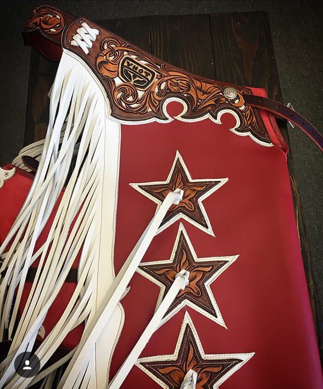 Excited to be back in full swing. Nothing gets your blood going like a new set of chaps! #BigThings #BarXLeather