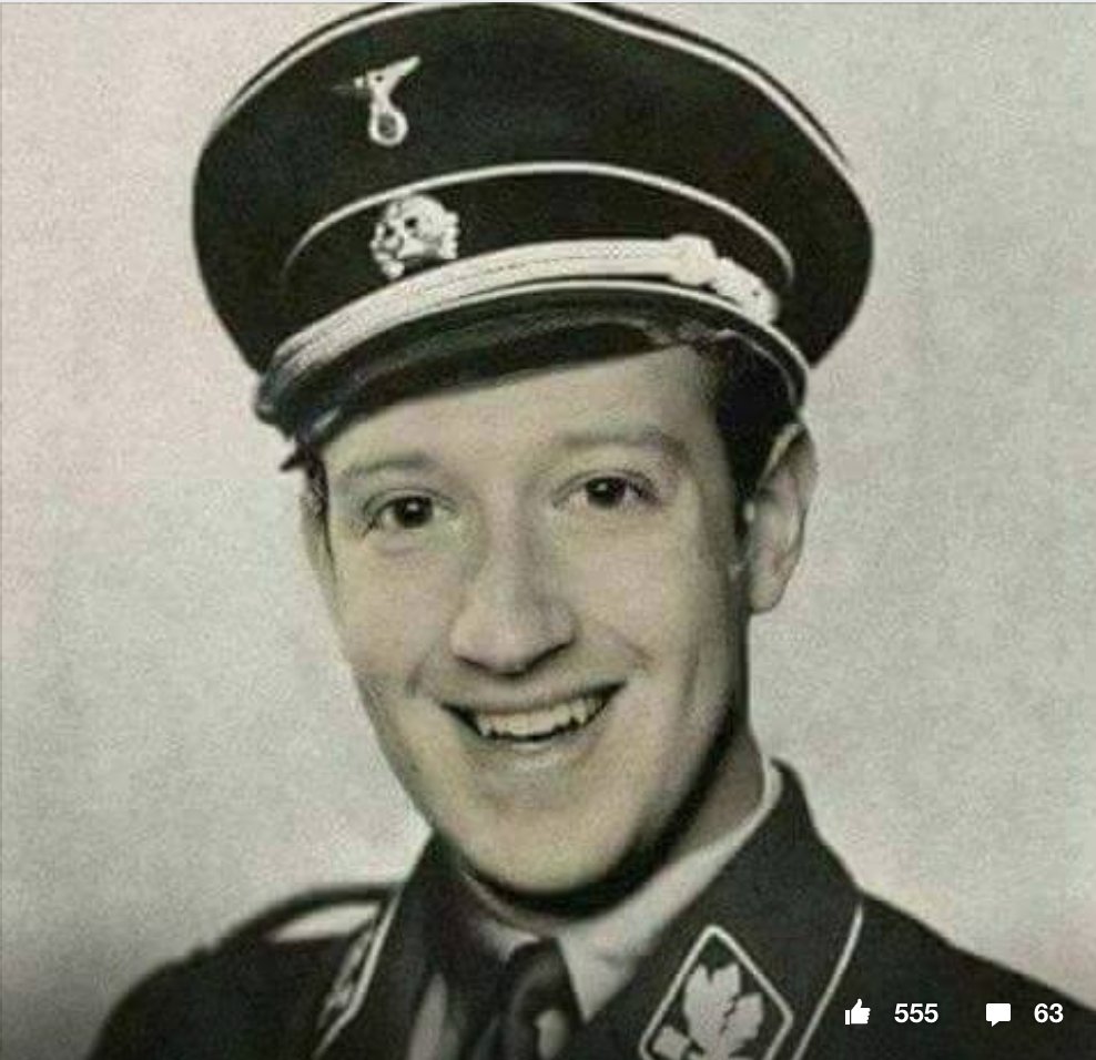Image result for zuckerberg  image as a nazi